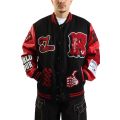 ジャケット・アウター TRUE RELIGION / PU PATCH LOGO JACKET FAUX LEATHER PATCH EMBROIDERY VARSITY JACKET - Cool Breeze