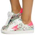 Dale Animal Print Sneakers Fuchsia