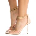Banks-3 Clear Strap Anklet High Heel Nude