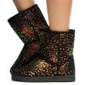 Annie-41 Sequin Booties Rose Gold-Black