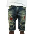 Pierre Patch Denim Shorts Indigo Tint