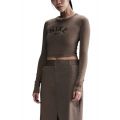 Sportswear Chill Knit Slim Cropped T-Shirt Mink Brown