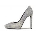 Jeffrey Campbell: Ouzel Grey Gold Snake High Heels GREY/GOLD