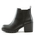 Origami-S Low Heel Bootie Black PU