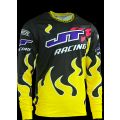 90s Yellow Flame Jersey (Yellow, Purple, Black) Black and Yellow