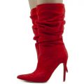 Fancified Studded Boots Red