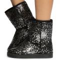 Annie-41 Sequin Booties Silver-Black