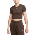 Sportswear Essential Slim Cropped T-Shirt Baroque Brown/White