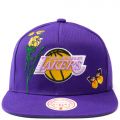 Los Angeles Lakers State Flower Snapback Hat Purple