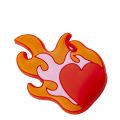 Heart On Fire Jibbitz Red/Org/Pnk
