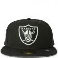 Las Vegas Raiders New Era Throwback Super Bowl Black Noir Rogue Fitted Hat  7 3/8