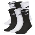 Men's Cushioned Crew Socks 6 Pairs  White/Black