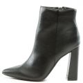 Harper-01 Pointed Toe Bootie Black Crinckle Pu