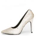 Cape Robbin Kitana-45 Champagne Sequence High Heel Champagne