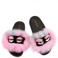 Mochi-Shi Fur Slides Pink