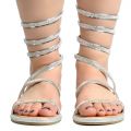 Zoe-2 Wrap Around Sandal  silver