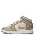 Grade School Air Jordan 1 Mid Legend Lt Brown/Khaki-Phantom
