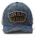 Born Alone Denim Hat  Washed Denim