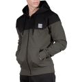 Langdon Tech Tracksuit Hood Black/Fern Black & Green