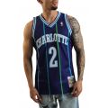 Larry Johnson Charlotte Hornets 1994/95 Hardwood Classics Swingman Player Jersey Purple