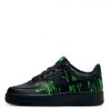 Grade-School Nike Air Force 1 LV8 4 Black/Black-Green Strike-Vivid Purple