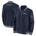NFL Seattle Seahawks Coaches Bombers Jacket  Blue