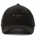 Leyton Curved Peak Cap - Black Black