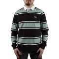 Palmer Striped Rugby Black/Green