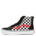 (GS) SK8-Hi Checkerboard Zip BLACK/RED/TRUE WHITE