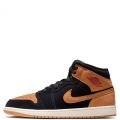 Air Jordan 1 Mid SE Black/Flax-Varsity Red-Sail
