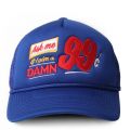 Ask Me Trucker Hat   Royal Blue
