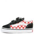 (TD) OLD SKOOL VELCRO CHECKERBOARD BLACK/RED CHECKERBOARD