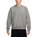  Solo Swoosh Fleece Crew Dk Grey Heather/White