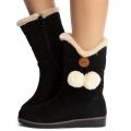 Cozy-B618 Booties Black Suede