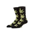 The Plantlife Crew Sock in Black and Neon Green Black/Green