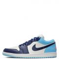 Air Jordan 1 Low Sail/Blue Void-Blue Chill-Hot Lava