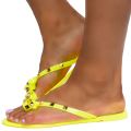 Joanie-172 Jelli Flip Flops Neon Yellow