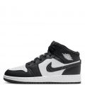 Grade School Air Jordan 1 Mid SE Off Noir/Black-White-Black