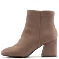 Moody-01 Square Toe Booties Taupe