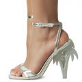 PALM TREE HIGH HEEL Silver