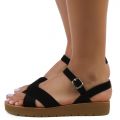 FD Chester Flat Sandal  Black