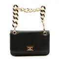 Gold Chain Crossbody Bag Black