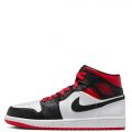 Air Jordan 1 Mid White/Gym Red-Black