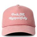Respectfully Corduroy Snapback Pink