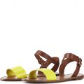 Kylee-13 Slingback Sandal Neon Yellow/Tan