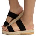 Superb-03S Two Band Sandals Black