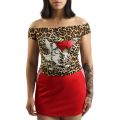 Hearts Off-Shoulder Top Multi Color