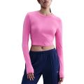 Sportswear Chill Knit Slim Long-Sleeve Cropped Top Playful Pink
