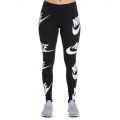 WOMEN'S NIKE LEG A SEE LEGGINGS BLACK/WHITE