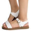 Plenty-S Flat Sandals WHITE PU